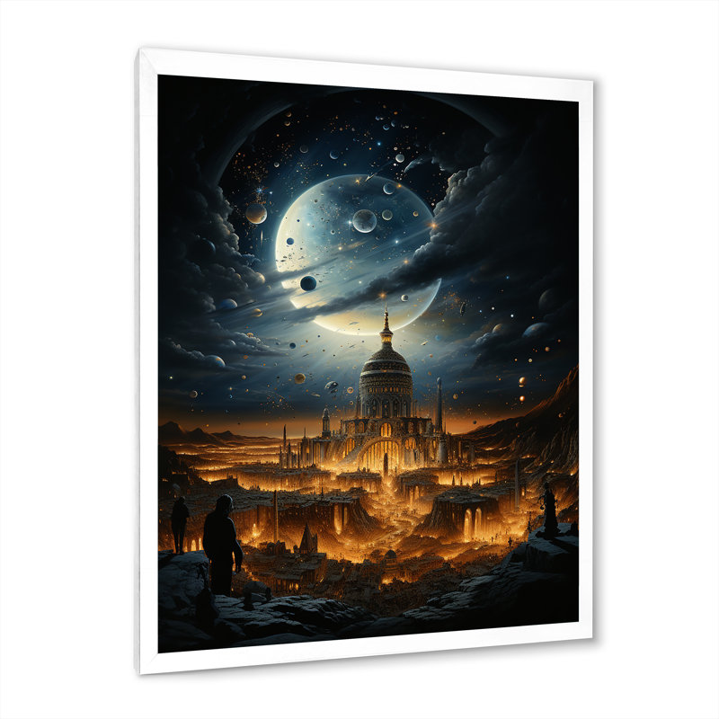 "Leshly", "Art de l'islam", "Impression sur toile", Cadre photo blanc, H 44 po x l 34 po x P 1,5 po