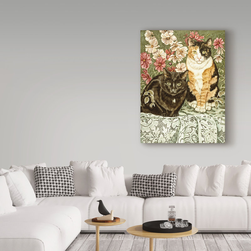 Gilstrap «Cosmos and Lace», reproduction de peinture acrylique sur toile tendue, H 47 po x l 35 po x P 2 po