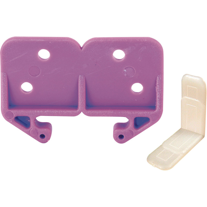 Prime-Line 3/32 in. x 1-3/16 in., Purple Drawer Guide Kit (1 Kit)
