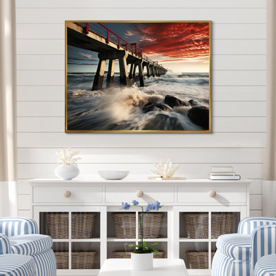 Pier Whispering Waves IV, reproduction d'art sur toile