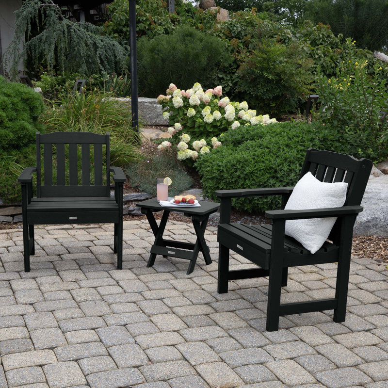 Anette 2 - Person Patio Conversation Set, Black