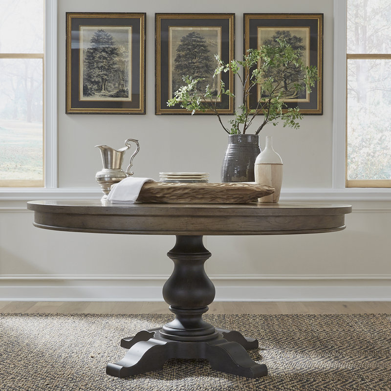 Aisja Round Dining Table, Black