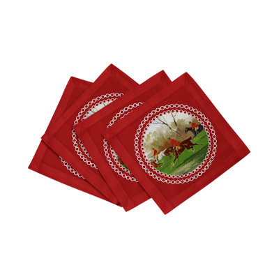 Serviette anglaise en satin de coton