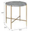 Table de bout ronde grise et champagne