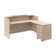 Arrive 72W x 72D L-Shaped Manufactured Wood Reception Desk with 3 Drw Mbl Ped and Counter