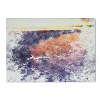 Tempered Glass Sunset Chopping Board
