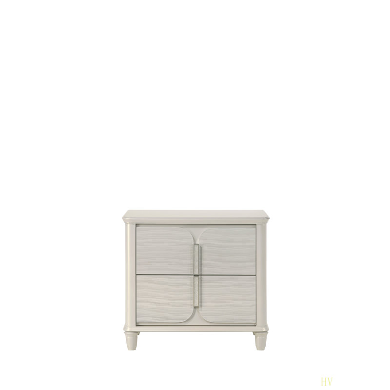 Élégante table de chevet texturée, contemporaine