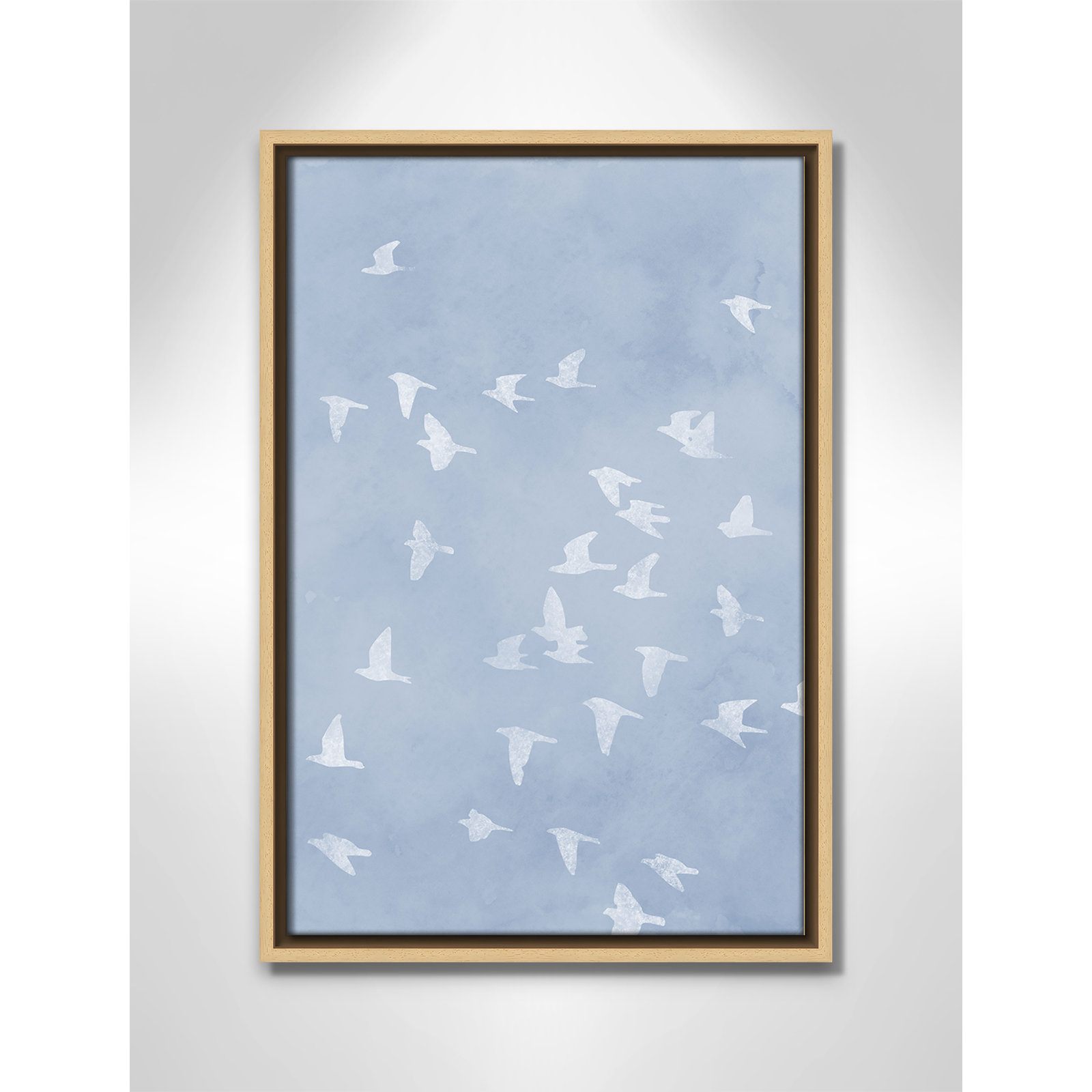 Flying Friends Print by Marcus Prime, 13.5'' W x 19.5'' H, Natural Floater