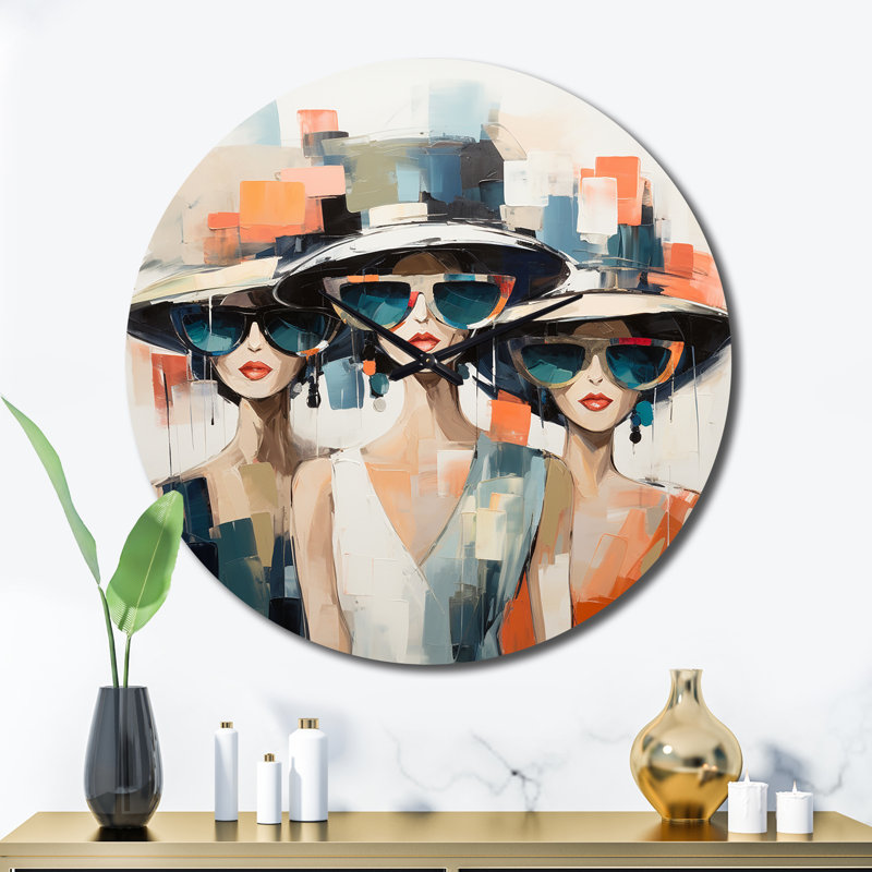 Fashion Hats Collection IV - Horloge murale Fashion, Très grand