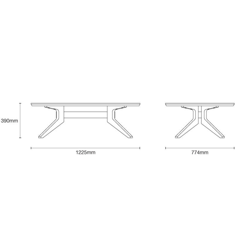 Cross Coffee Table, Oak