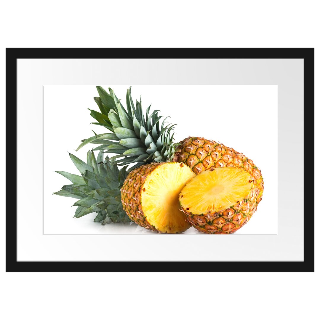 Gerahmtes Poster Frische Ananas