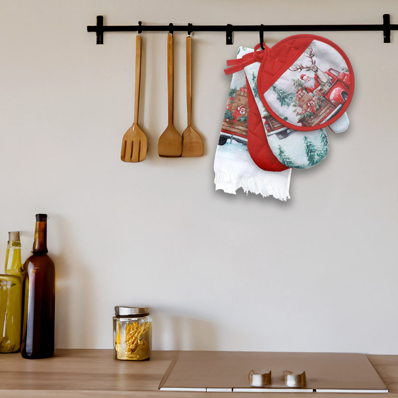 Ensemble de cuisine 4 pièces (Père Noël avec cerf sur camion)
