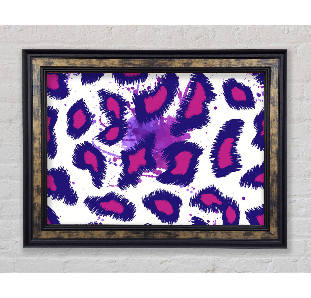 Gerahmtes Leinwandbild Pop Art Leopard Print