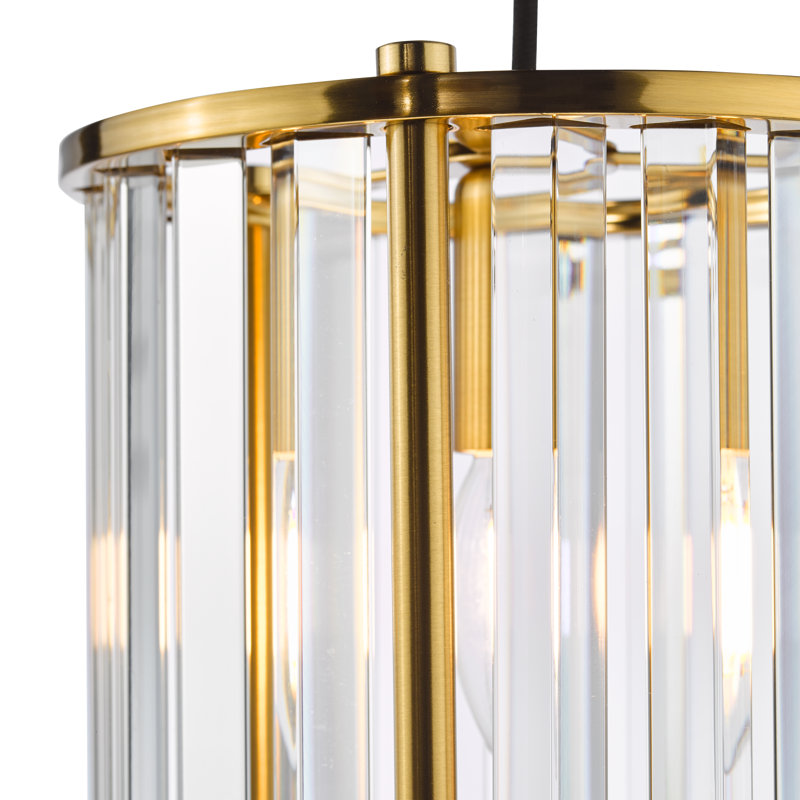 Kiran 1LT PENDANT & CLEAR GLS, Natural Brass