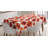 Flower Tablecloth, Floral Pattern With Poppies Print Design Style Artwork Grassland Print, Rectangular Table Cover For Dining Room Kitchen Decor, 52" X 70", Red Scarlet And White-2129164950