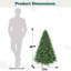 Arbre de Noël artificiel à charnière naturel non éclairé-755664713