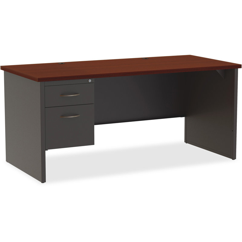 Bureau de direction Pabel, H 29,5 po x l 66 po x P 30 po, Retour à gauche, Acajou