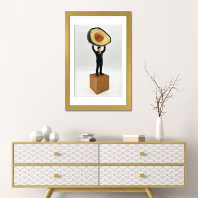 «Avocado Man», reproduction d'art sur papier encadré