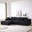 Sectional With Chenille Cover - 108" L Shaped, 4 Capacity, Space Efficient Upholstered Apartment Contemporary Style-658760893