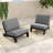 Riggleman Patio Lounge Chair with Cushions and Elegant Wooden Frame-52111010-52111015