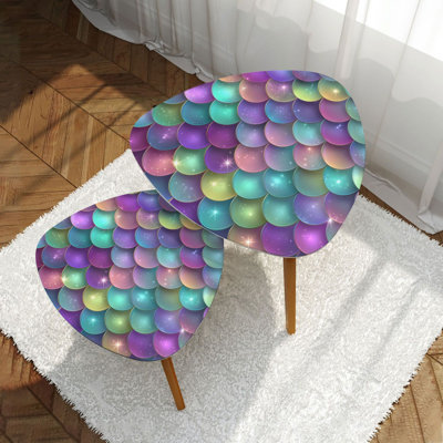 Ensemble de 2 tables basses gigognes Triangle