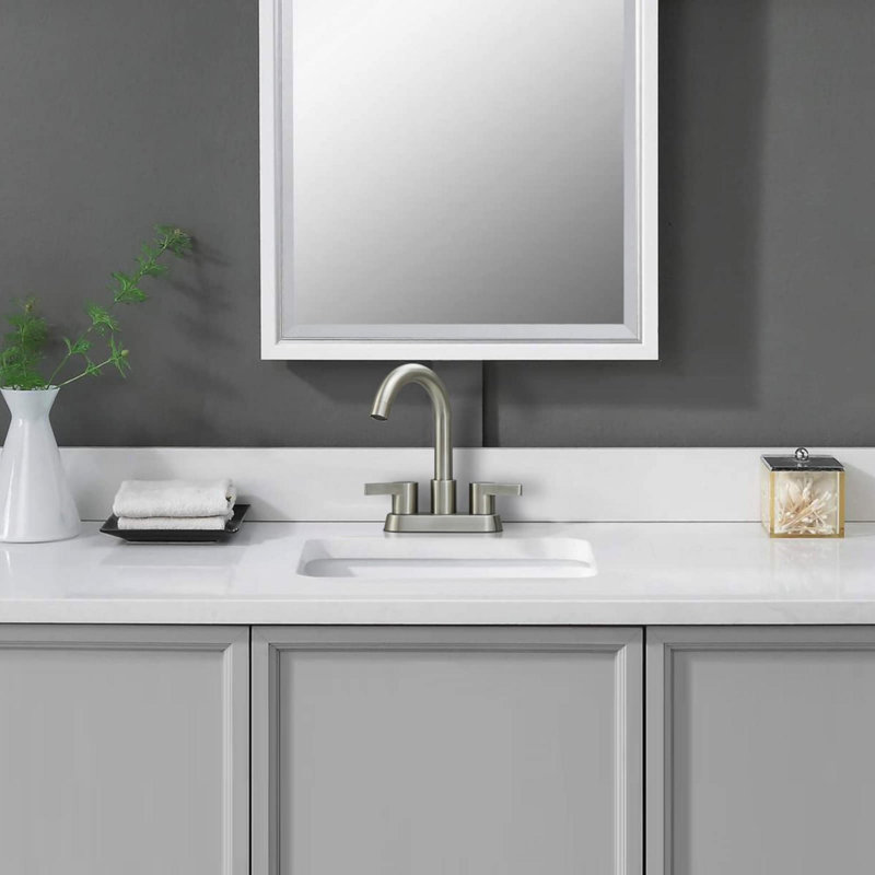 Bathroom faucet with 360 degree turn spout, Brushed Nickel