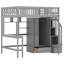 Lit mezzanine double avec tiroirs Jarlegav Kids-619752164