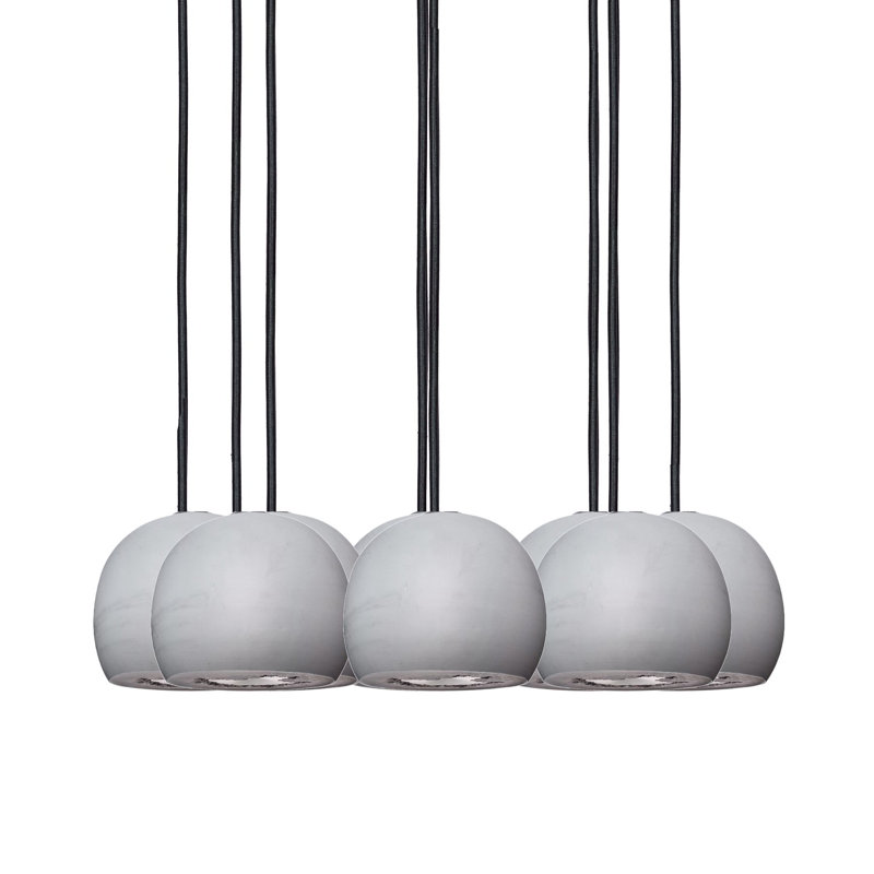 8 - Light Crystal Chandelier, Black, Gray/Silver, 84" H x 24" W x 24" D
