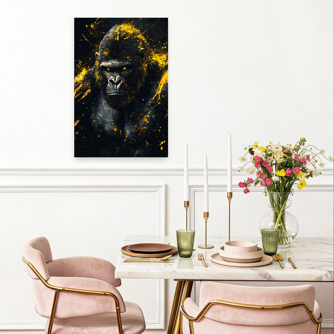 Majestic Gorilla Modern Gorilla Wall Art Print