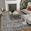 Tapis oriental gris en polypropylène tissé à la main Ragheb-2081186598