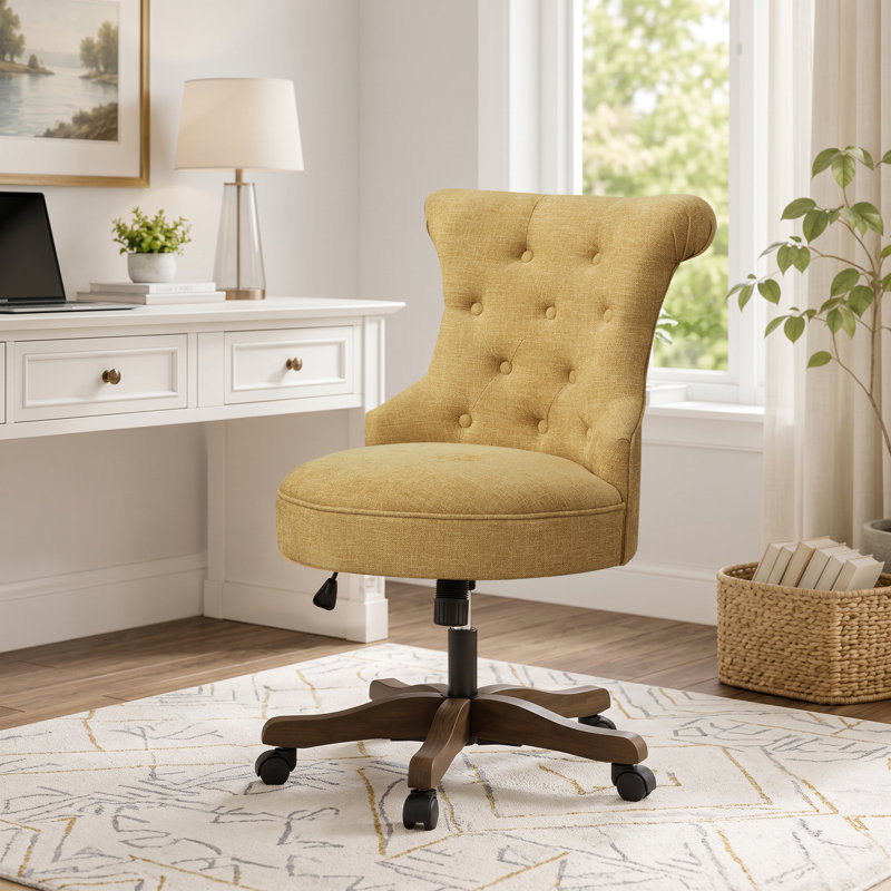 Chaise de bureau pivotante Asyra, Yellow