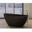 Baignoire autoportante en résine de trempage avec trop-plein et drain 70,8 po x 35,4 po Badeloft BW-03-XL-MBLK-71526187
