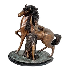 Bronze Reminiscent Lady Sculpture