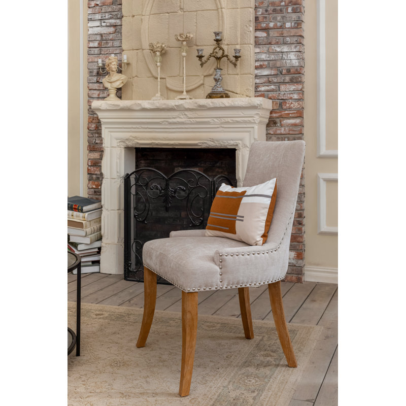 Carla 50cm H Upholstered Side Chair, Beige
