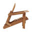 Chaise Adirondack pliante en bois surdimensionnée avec dossier et siège pré-assemblés, chaise de patio en bois pour patio