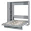 Lit escamotable en bois Akin avec tablettes, garde-robe et lumières DEL-125285636