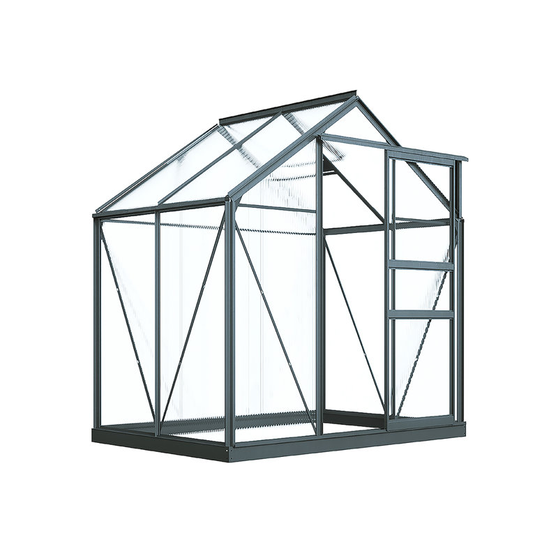 Wysocki 6 Ft W x 4 Ft D Greenhouse, Green