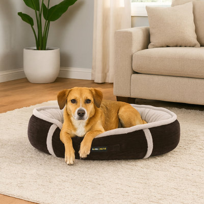 Royce Faux Fur Bolster Oval Dog Bed