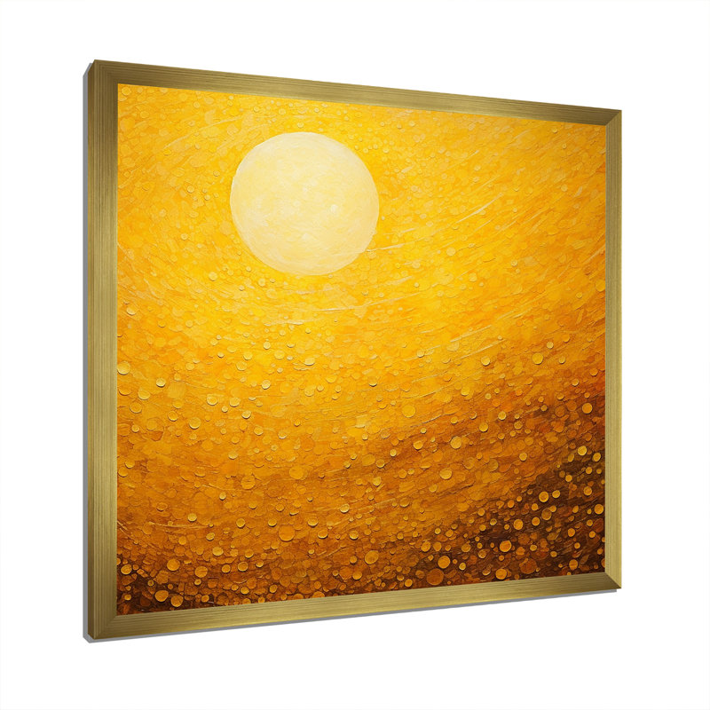Impression sur toile Moon Lemon Light Fantasy I, Cadre doré simple, H 24 po x l 24 po x P 1 po