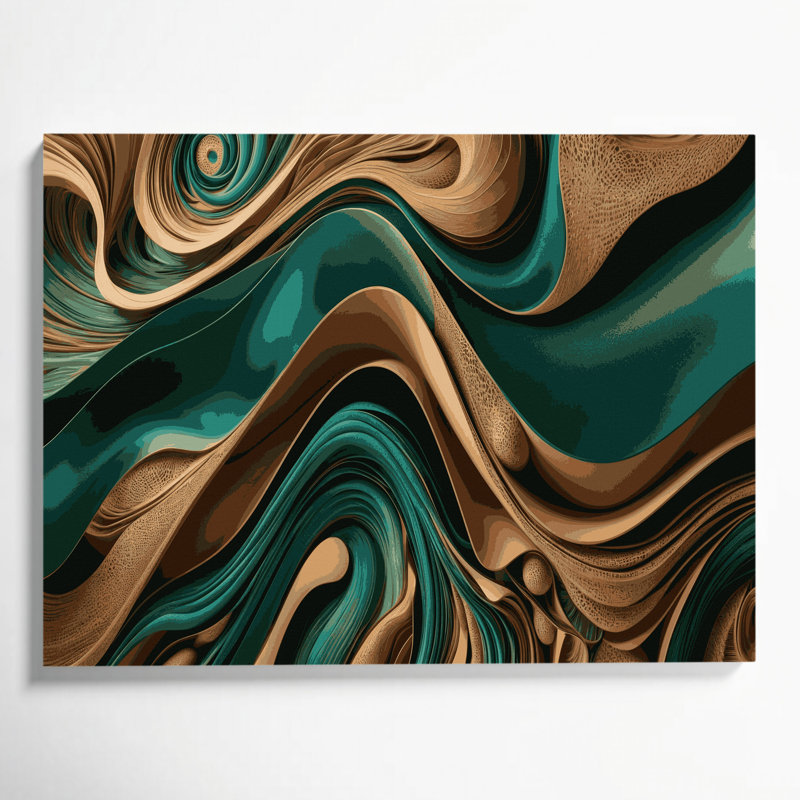 Art mural sur toile Biomorphic Abstraction 29, H 24 po x l 36 po