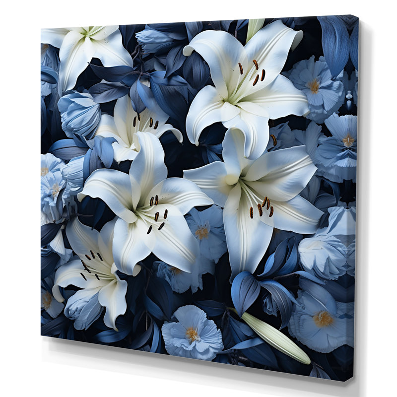 «White Lily», impression sur toile, Toile tendue, H 30 po x l 30 po x P 1 po
