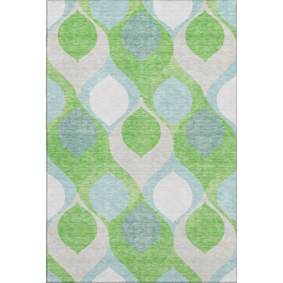 Premium Machine Washable Lisse Lime Rug