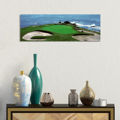 Pebble Beach Golf Course 8th Green Carmel CA - Giclée sur toile tendue avec châssis