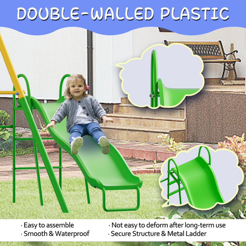 SENCHO GINSYTALIOR Swing Set with 1 Swing(s) , 1 Slide(s), Green