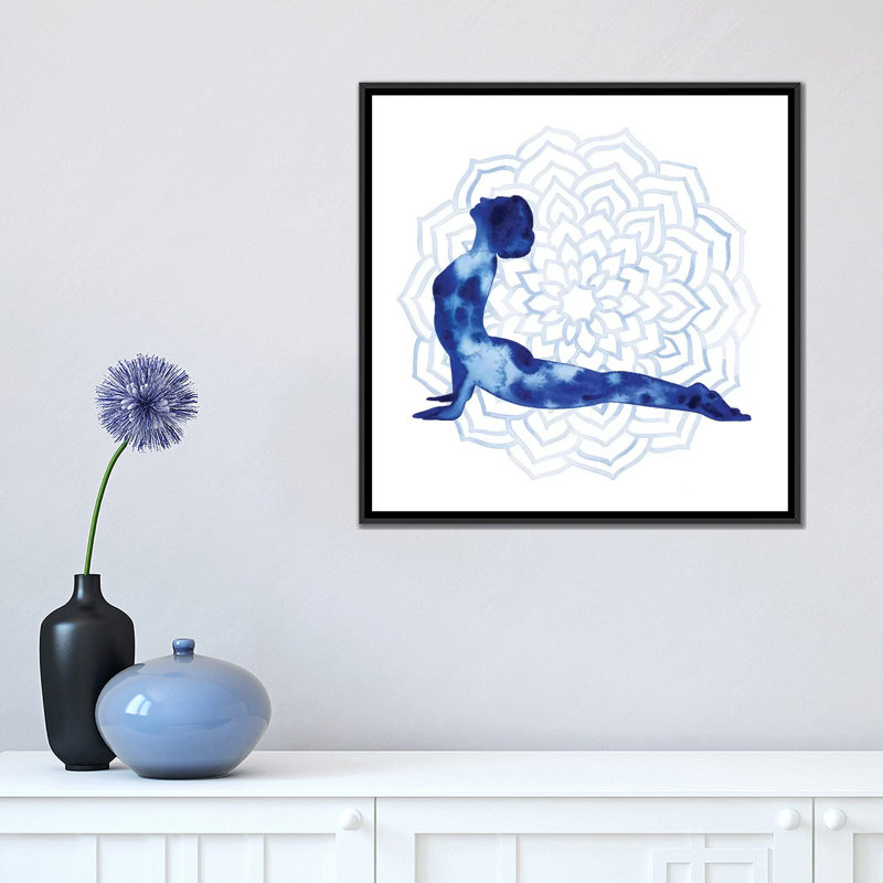 « yoga flow vi », impression sur toile, H 37 po x l 37 po x P 1,5 po, Toile avec cadre noir