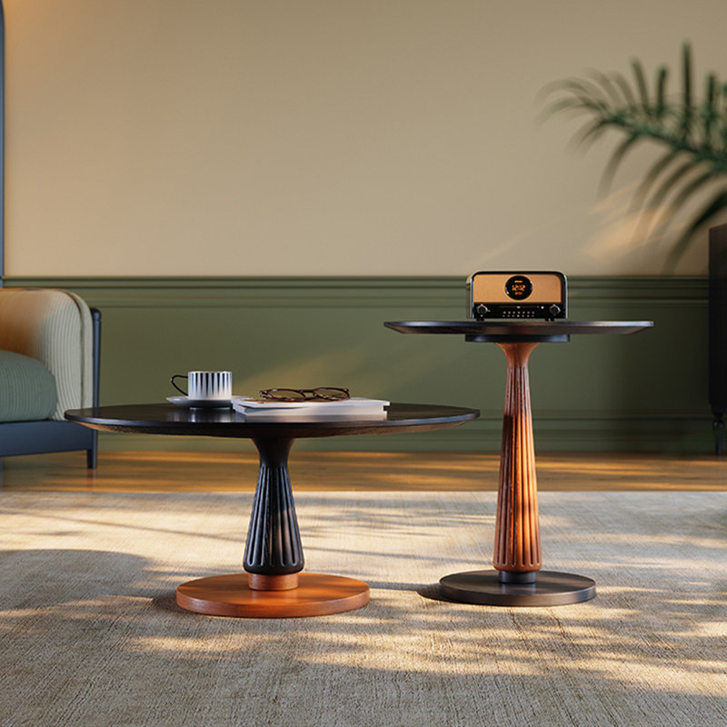 Retro tea simple round coffee table
