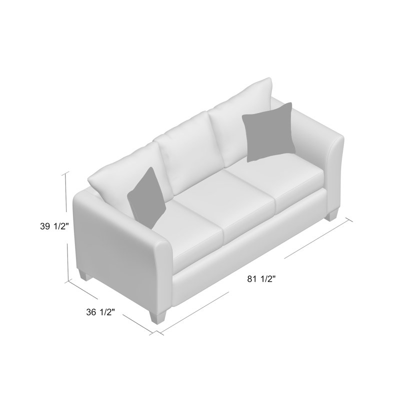 Aniki Upholstered 81.5'' Sofa, Bronco Black