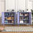 Multipurpose Metal Storage Cabinet with 2 Adjustable Shelves, Heavy Duty & Lockable Storage Organizer Made of Thickened Steel, Easy to Assemble for Home, Living Room-110904336
