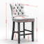 Chaises de bar rembourrées en velours Modern