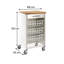 York 48cm W Kitchen Trolley with Elm Wood-Effect Top and Locking Wheels-939871529